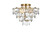 Elegant Lighting - 1050F16SG - Six Light Flush Mount - Adaline - Satin Gold and Clear