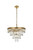 Elegant Lighting - 1060D20SG - Ten Light Chandelier - Josephine - Satin Gold and Clear