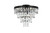 Elegant Lighting - 1060F18BK - Six Light Flush Mount - Josephine - Black and Clear