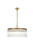 Elegant Lighting - 1070D24SG - Six Light Chandelier - Harlow - Satin Gold and Clear