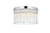 Elegant Lighting - 1070F16C - Four Light Flush Mount - Harlow - Chrome and Clear