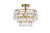 Elegant Lighting - 1103F14BR - Three Light Flush Mount - Mila - brass