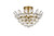 Elegant Lighting - 1105F14BR - Three Light Flush Mount - Emilia - Brass