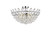 Elegant Lighting - 1105F20C - Five Light Flush Mount - Emilia - Chrome
