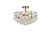 Elegant Lighting - 1107F16BR - Three Light Flush Mount - Savannah - Brass