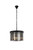 Elegant Lighting - 1208D16MB-SS/RC - Three Light Pendant - Sydney - Matte Black