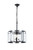Elegant Lighting - 1211D17FB - Four Light Pendant - Monaco - Flat Black (Matte)