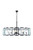Elegant Lighting - 1211D43FB - Ten Light Chandelier - Monaco - Flat Black (Matte)