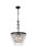 Elegant Lighting - 1219D16BK/RC - Four Light Pendant - Nordic - Black and Clear