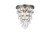 Elegant Lighting - 1219F9AS/RC - One Light Flush Mount - Nordic - Antique Silver