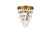 Elegant Lighting - 1219F9BR/RC - One Light Flush Mount - Nordic - Brass and Clear