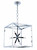 Elegant Lighting - 1510D20PN - Six Light Pendant - Lexy - Polished Nickel/Flat Black