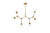 Elegant Lighting - 1712G49BR - Six Light Chandelier - Cavoli - Brass