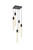Elegant Lighting - 2066D16BK - Five Light Pendant - Weston - black