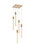 Elegant Lighting - 2066D16SG - Five Light Pendant - Weston - satin gold