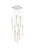 Elegant Lighting - 2066D20C - Nine Light Pendant - Weston - chrome