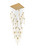 Elegant Lighting - 2066G42SG - 36 Light Pendant - Weston - satin gold