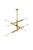 Elegant Lighting - 2085L3SG - Six Light Pendant - Ari - Satin Gold and Clear