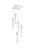 Elegant Lighting - 2088D16C - Five Light Pendant - Aurora - Chrome and Clear