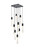 Elegant Lighting - 2088D20BK - Nine Light Pendant - Aurora - Black and Clear