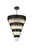Elegant Lighting - 3400GR40BK - 27 Light Chandelier - Willow - Black and Clear
