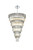 Elegant Lighting - 3400GR48C - 39 Light Chandelier - Willow - Chrome and Clear