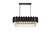 Elegant Lighting - 3401G36BK - Nine Light Chandelier - Willow - Black and Clear