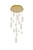 Elegant Lighting - 3500D28G - LED Pendant - Polaris - Gold