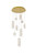 Elegant Lighting - 3500D9G - LED Pendant - Polaris - Gold
