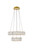 Elegant Lighting - 3503G18G - LED Pendant - Monroe - Gold