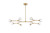 Elegant Lighting - 3508D45G - Eight Light Pendant - Zayne - Gold and Clear