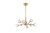 Elegant Lighting - 3509D24G - Eight Light Pendant - Graham - Gold and Clear