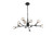 Elegant Lighting - 3509D35BK - 12 Light Pendant - Graham - Black and Clear