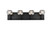 Elegant Lighting - 3509W25BK - Four Light Wall Sconce - Graham - Black and Clear