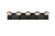 Elegant Lighting - 3509W32BK - Five Light Wall Sconce - Graham - Black and Clear