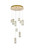 Elegant Lighting - 3680D9SG - LED Pendant - Aston - Satin Gold