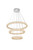 Elegant Lighting - 3800G3LC - LED Chandelier - Bowen - Chrome