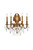 Elegant Lighting - 9605W21FG/RC - Five Light Wall Sconce - Monarch - French Gold