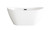 Elegant Lighting - BT10354GW-MBK - Soaking Bathtub - Ines - Glossy White