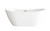 Elegant Lighting - BT10372GW-BGD - Soaking Bathtub - Ines - Glossy White
