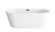 Elegant Lighting - BT10665GW-MBK - Soaking Bathtub - Odette - Glossy White