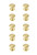 Elegant Lighting - KB2004-GD-10PK - Knob Multipack (Set of 10) - Kaid - Brushed Gold