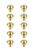 Elegant Lighting - KB2008-GD-10PK - Knob Multipack (Set of 10) - Kadea - Brushed Gold