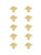 Elegant Lighting - KB2012-GD-10PK - Knob Multipack (Set of 10) - Wilow - Brushed Gold