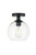 Elegant Lighting - LD2204BK - One Light Flush Mount - BAXTER - Black and Clear