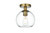 Elegant Lighting - LD2204SG - One Light Flush Mount - Baxter - Satin Gold and Clear