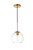 Elegant Lighting - LD2206BR - One Light Pendant - BAXTER - Brass and Clear