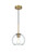 Elegant Lighting - LD2206SG - One Light Pendant - Baxter - Satin Gold and Clear