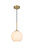Elegant Lighting - LD2207SG - One Light Pendant - Baxter - Satin Gold and Frosted white