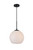 Elegant Lighting - LD2213BK - One Light Pendant - BAXTER - Black and frosted white